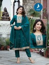 Teena By Kaya Vichitra Silk Surat Anarkali Kurtis Set Wholesale Market

